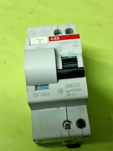 ABB-INTERRUTTORE DIFFERENZIALE 0,03A MAGNETOTERMICO DS941 6A-10A-16A-20A-25A-32A - Imagen 13 de 16