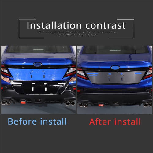 Rear Trunk License Accent Insert Decal Black Vinyl For 2021-2023 Subaru WRX 1PCS - Picture 10 of 21