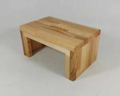 Fußbank Fußtritt Griff Buche Holz Schemel Ritsche Holzbank Yogabank 40x25x20 cm