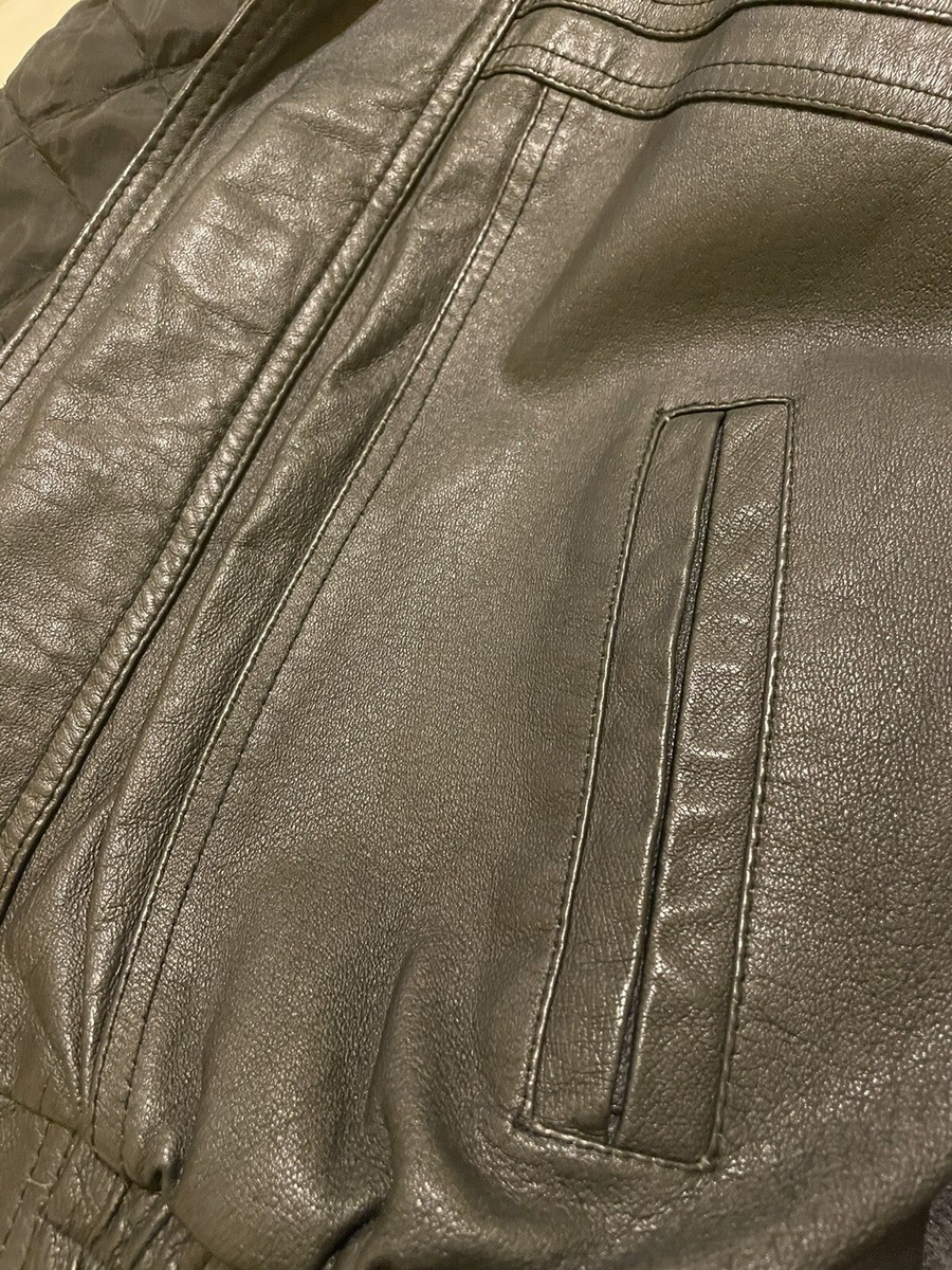 ジャケット・アウター vintage A.S.M pig skin leather jkt FLAVOR Men's Leather Baseball Jacket Vintage Suede Pigskin