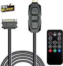 ARGB Controller Kit for PC RGB Case Fans ARGB Splitter SATA Power RGB Fan Cont..