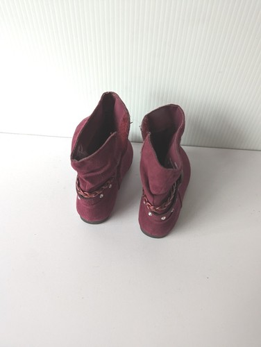 CRB Boots Malia Burgundy Girls Size 7 MetallicRhinestones Toddler Canyon River - Picture 2 of 7