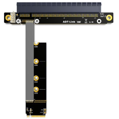 M.2 NVMe zu PCIe 16x Riser-Grafikkarte Erweitertes Kabel M2 x16 PCI-e Nicht-USB