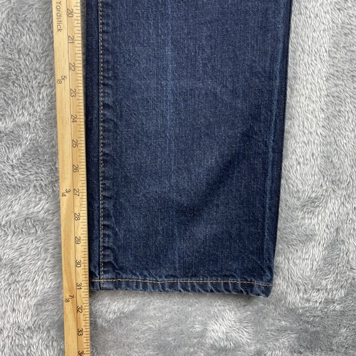 Calvin Klein Jeans Men's Sz. 31 Blue Straight Cut Dark Wash Cotton Denim Pants - Picture 8 of 12