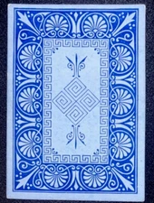 SQ195 Swap Playing Cards 1 Antique Square Corner Patterns Shapes Flowers c1800’s