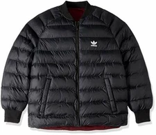 New Adidas Originals SST Superstar Reversible Winter Full Zip Jacket Coat Black