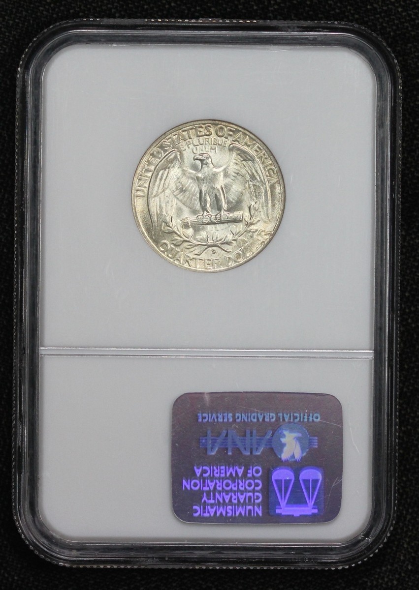 1952-S Washington Quarter S over S Repunched Mint Mark NGC MS-64