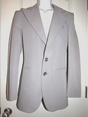Saturday Night Disco by H.I.S. Vintage Gray John Travolta Style Dance Jacket~ M