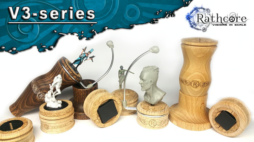 complete set of v3 series Rathcore wooden miniature holders for painting