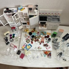 Re-Ment Miniature Rare Fridge, kitchen sink,shelf and mini food huge lot Japan