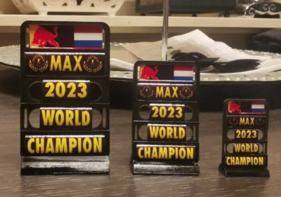3D Druck Max Verstappen Weltmeister Pitboards 2021 2022 2023