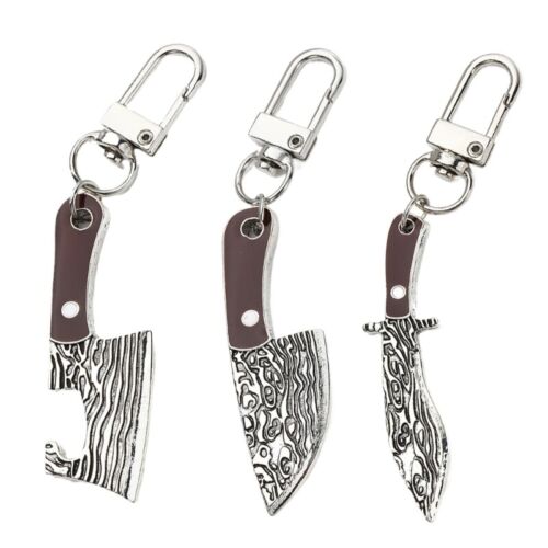 Halloween Alloy Keychain Pendant Realistic Swords Designed Keyring Decors - Zdjęcie 1 z 11