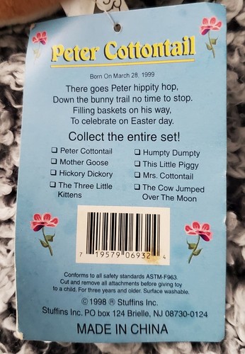 Peter Cottontail's Fairy Tale Friends CVS Pharmacy Peter Cottontail Plush π²π²π² - Picture 7 of 7
