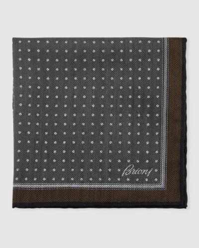 Brioni 100% Seda Pañuelos cuadrados de bolsillo para hombres