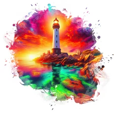 XXL 18X18 Car Sticker Majestic Lighthouse Weatherproof Vinyl Decal