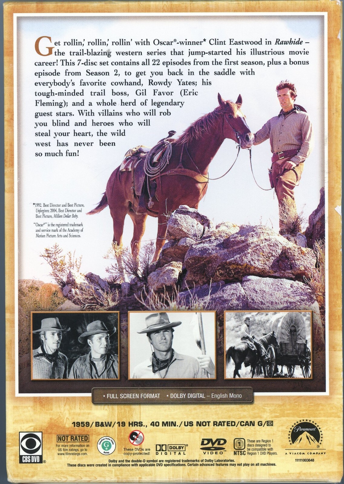Rawhide The Complete Series Seasons 1 8 DVD Clint Eastwood Free