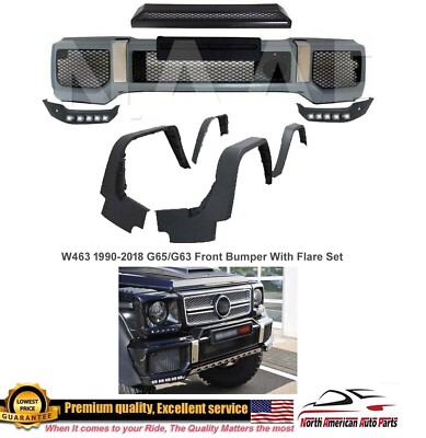 G63 Parts Body Kit Bumper Flares G550 Upgrade 4x4 LED Lip Spoiler Brabus