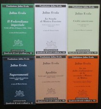 LOTTO JULIUS EVOLA 6 libri  - fascismo mussolini hitler terzo reich