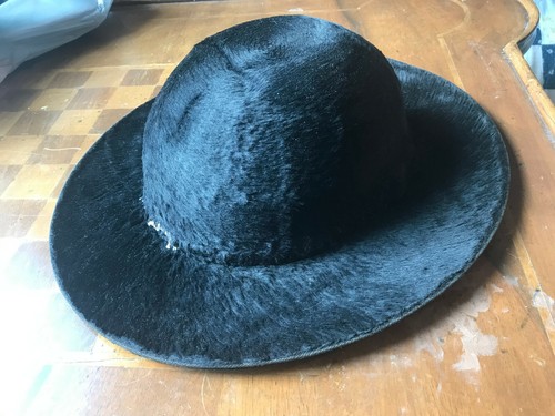 Saturno Black Beaver Pelt Clergy Hat 