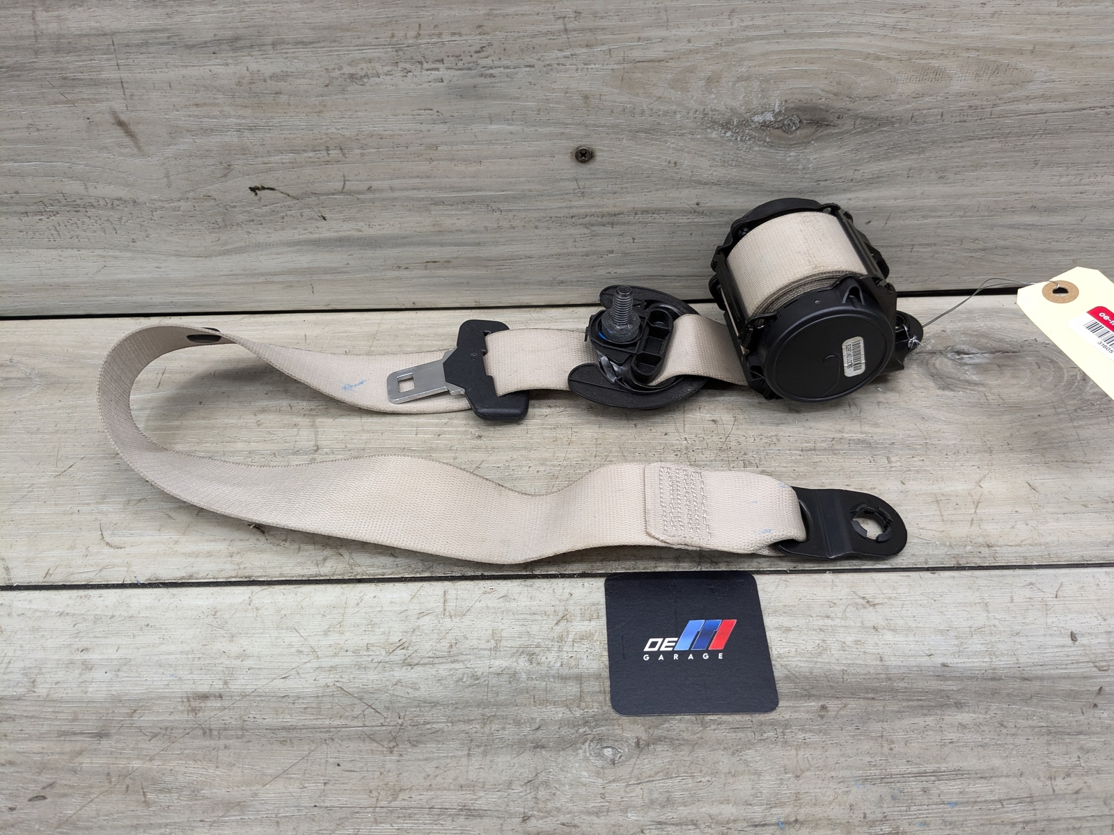 OEM BMW F15 X5 Left Rear Driver Side Beige Seat Belt Retractor 14-18  