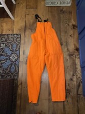 Vtg PATRIOT INDUSTRIES Orange Hunting Coveralls Size L Overalls Pants USA