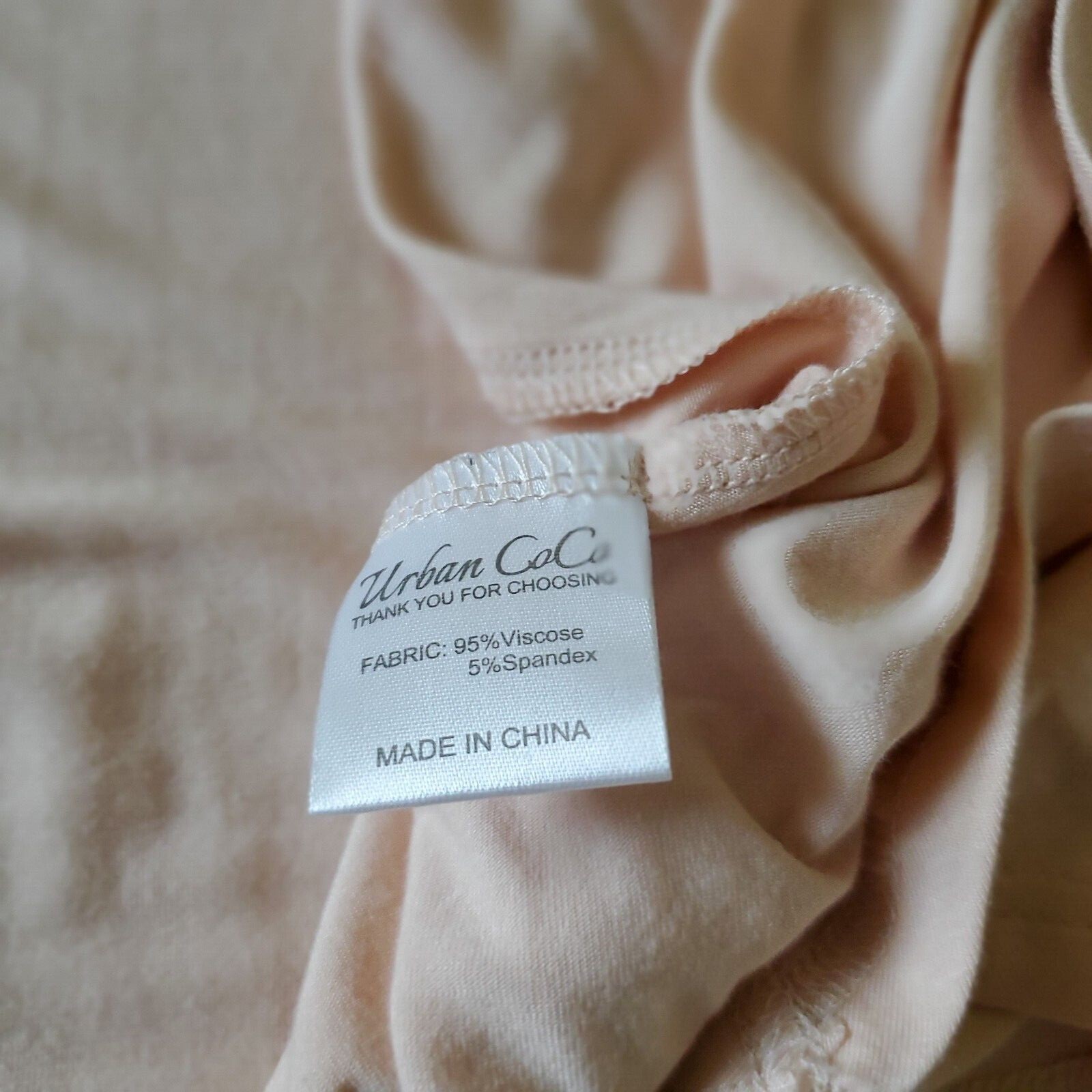Urban CoCo Viscose Open Waterfall Flowy Boho Cardigan Light Peach Color Medium image 8