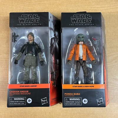 STAR WARS BLACK SERIES 6'': PONDA BABA  & Cassian Andor New
