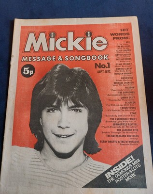 Vintage MICKIE Magazine Issue #1  SEPTEMBER 1972 Cassidy Record Mirror Nme