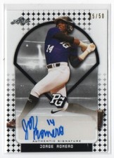 2018 Leaf Perfect Game National Showcase Base Autos Black /50 Jorge Romero Auto