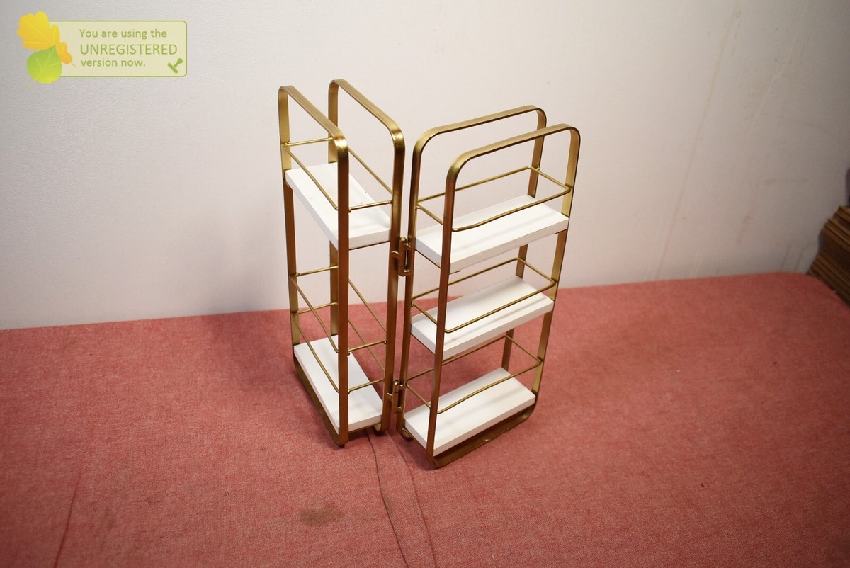 Foldable Shelf Countertop Organizer Brass Brightroom: Maximize Space