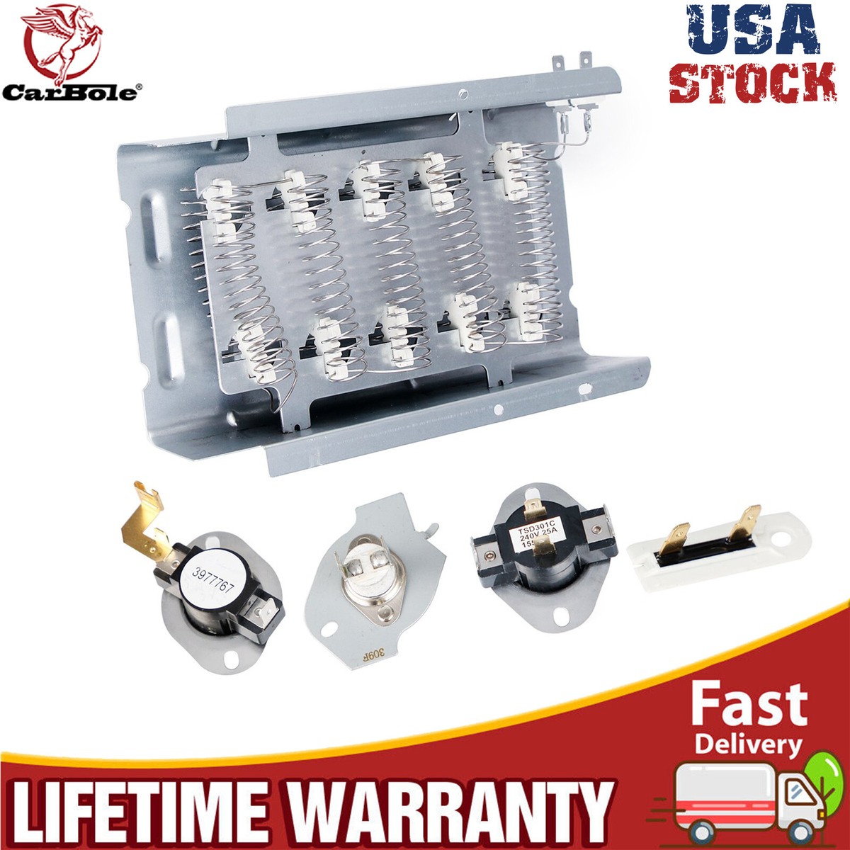 W11344457 Kit D'&eacute;l&eacute;ment Chauffant Pour S&egrave;che-linge Maytag 240 V 5400 W