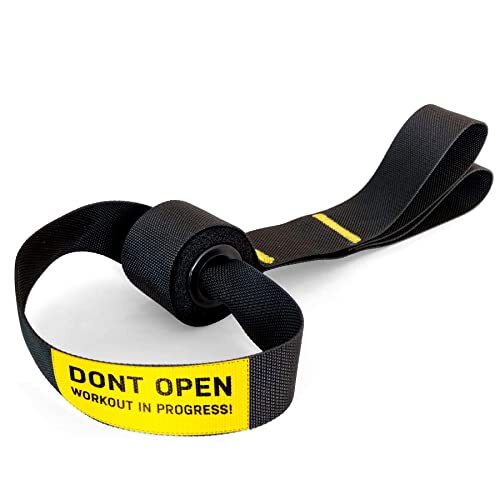 Double Circle Door Anchor for Gymnastic Rings and Resistance Black