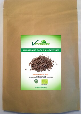 Rohe Bio Kakaonibs gesüßt mit Yacon 400g