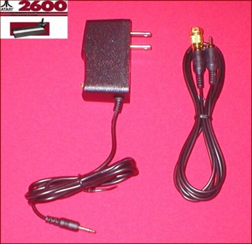 6 Ft RCA Video Cable + GOLD TV RF & AC Adapter Power Supply for Atari 2600 Jr. - Picture 1 of 1