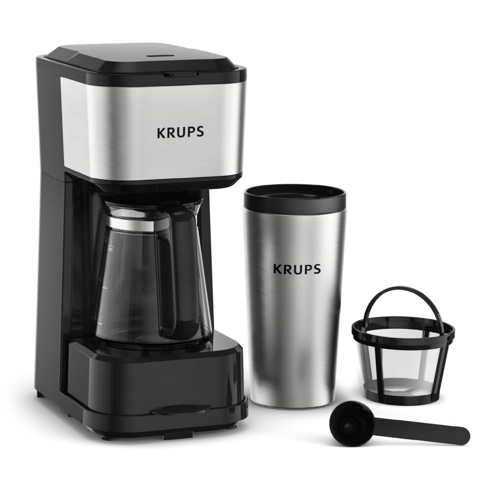 Krups KM207D Multiverse 3 in 1 Filterkaffeemaschine schwarz/silber  