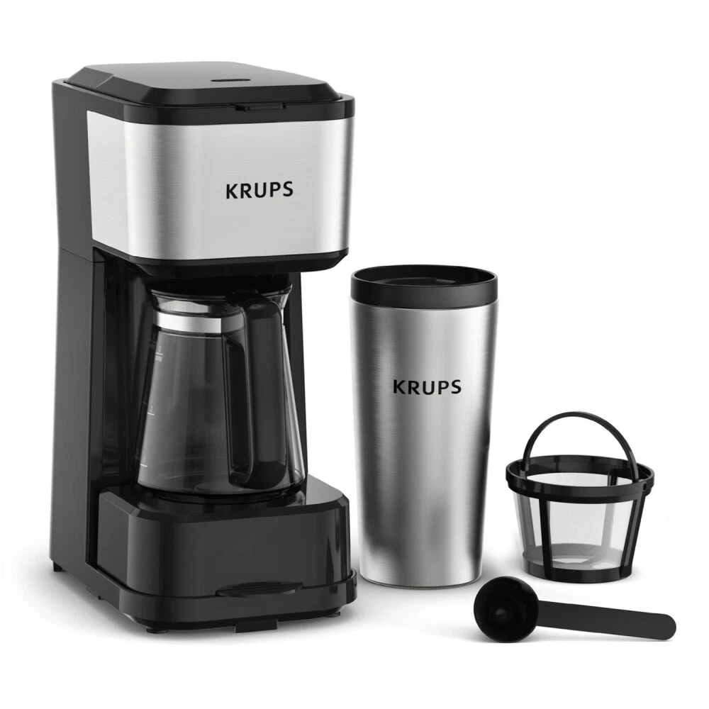 Krups KM207D Multiverse 3 in 1 Filterkaffeemaschine schwarz/silber 