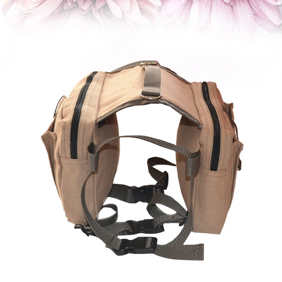 Mochila para mascotas Chaleco de trabajo para perros Mochila con correa Mochila para perros Arnés Bolsa de silla de montar para mascotas Foto 2 de 4