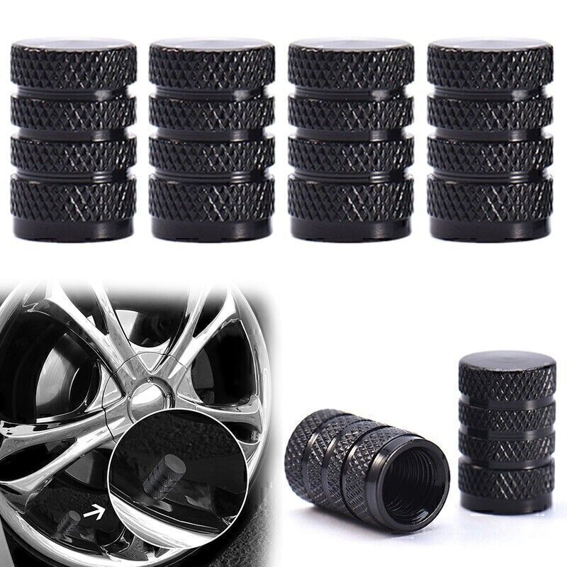 8Pcs Car Tire Tyre Wheel Air Port Dust Cover Ventil Rim Valve Stem Caps Black ^