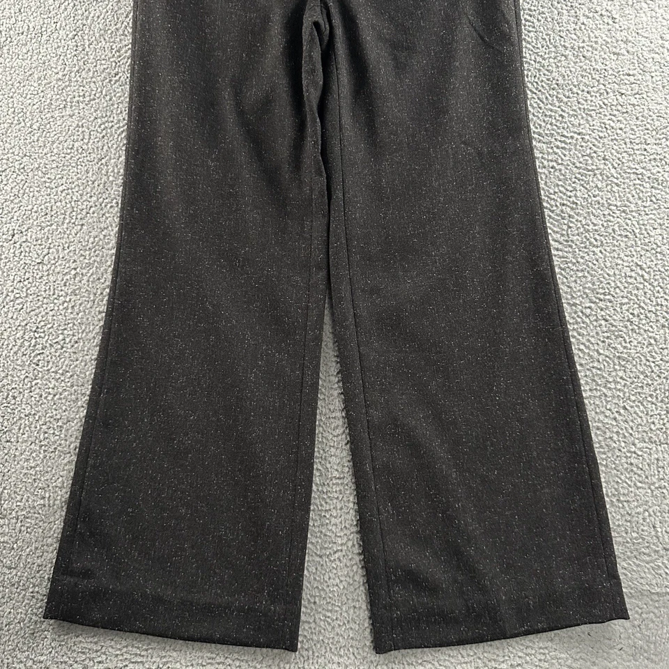 Calça feminina White House Black Market cinza tamanho 14 perna larga mistura de poliéster - Imagem 3 de 4