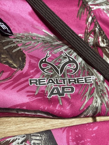 Womens 12-14 RealTree AP pink hooded jacket medium zippered hunting camo - Picture 3 of 9