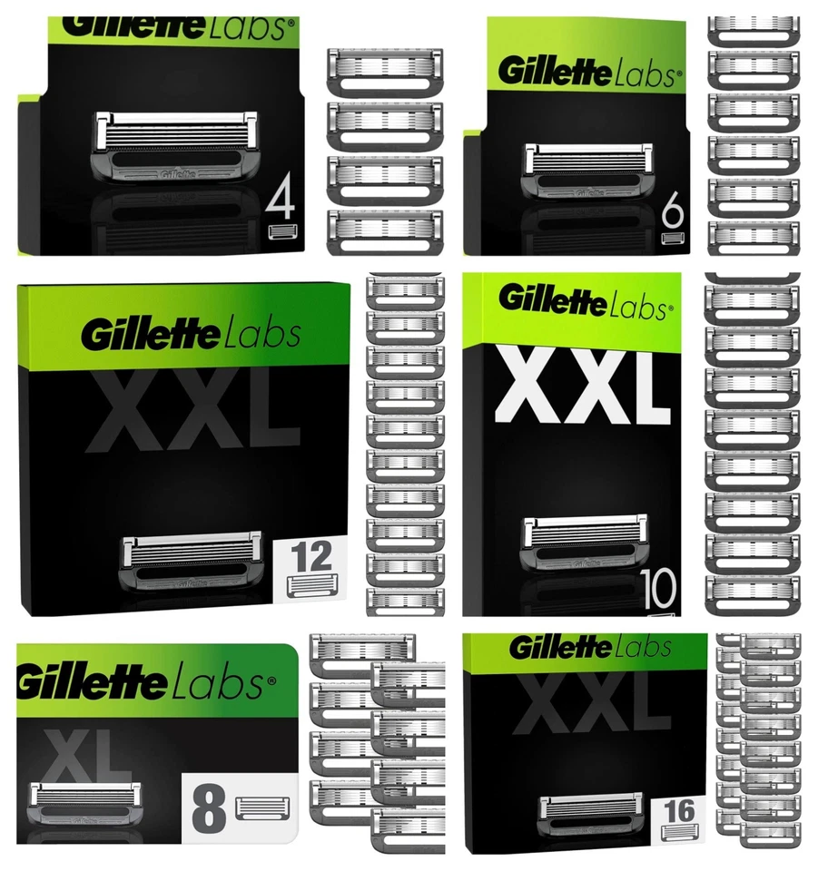 Gillette Labs Rasierklingen Herren Rasierklingen-Nachfüllpack 3/4/6/8/9/10er Pack lose verkauft
