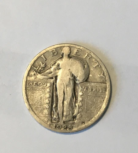 1928 Standing Liberty Quarter VG Very Good 90% Silver 25c US Type Coin