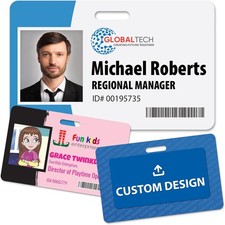 Full Color Customized PVC ID Card Badge Printing Service - Single Side print