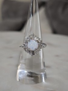 Bomb Party October 2025 Ring Size 7 "From The First Spark"  Opal on Rhodium