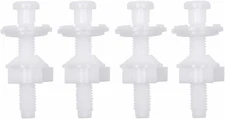 Toilet Seat Screws, Universal Hinge Bolts and 4Packs, White 