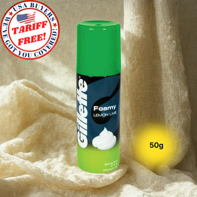 GILLETTE Foamy Lemon Lime Shaving Cream Refreshing 50g