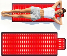 Premium Red Light Therapy Mat with Adjustable Timer  Intensity, 2-in-1 LEDs