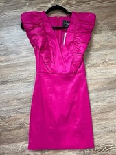 Do+Be Magenta Bodycon Dress With Shoulder Pads NWT SIZE SMALL