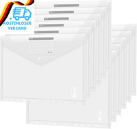 Dokumententasche A4 30 Pack- Transparent Druckknopf A4 Dokumentenmappe Sammelmap