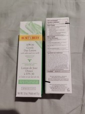 Burt's Bees Sensitive Skin SPF 30 Gentle Day Lotion 1.8 Oz Lot Of 2